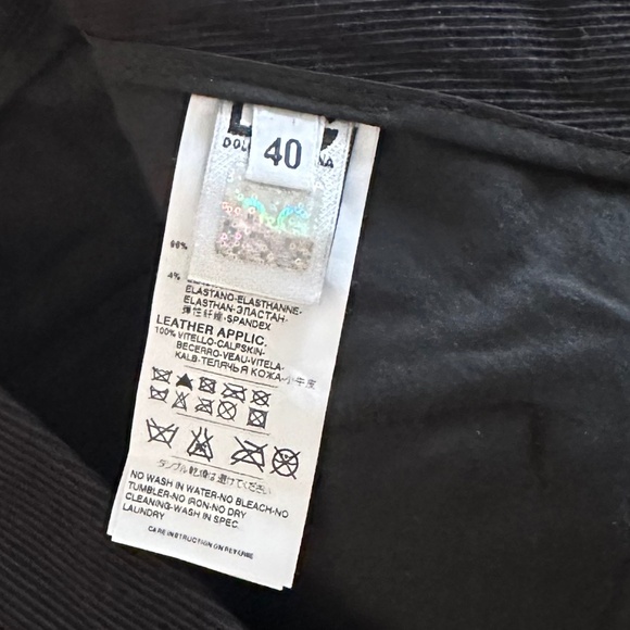 Authentic Dolce & Gabbana Corduroy - Leather Pants - Picture 15 of 16